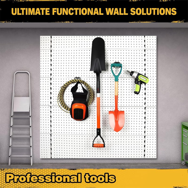 ELEAD 8-Piece Flat Pegboard Hooks, Peg Board Organizer Accessories for Hanging, Fit 1/4" Pegboard, Peg Board Tool Hangers for Garage Kitchen Workbench - Image 5